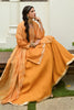 Mustard Color Chanderi Printed Suit With Skirt