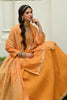 Mustard Color Chanderi Printed Suit With Skirt
