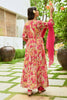 Fuchsia Pink Color Muslin Printed Anarkali Suit