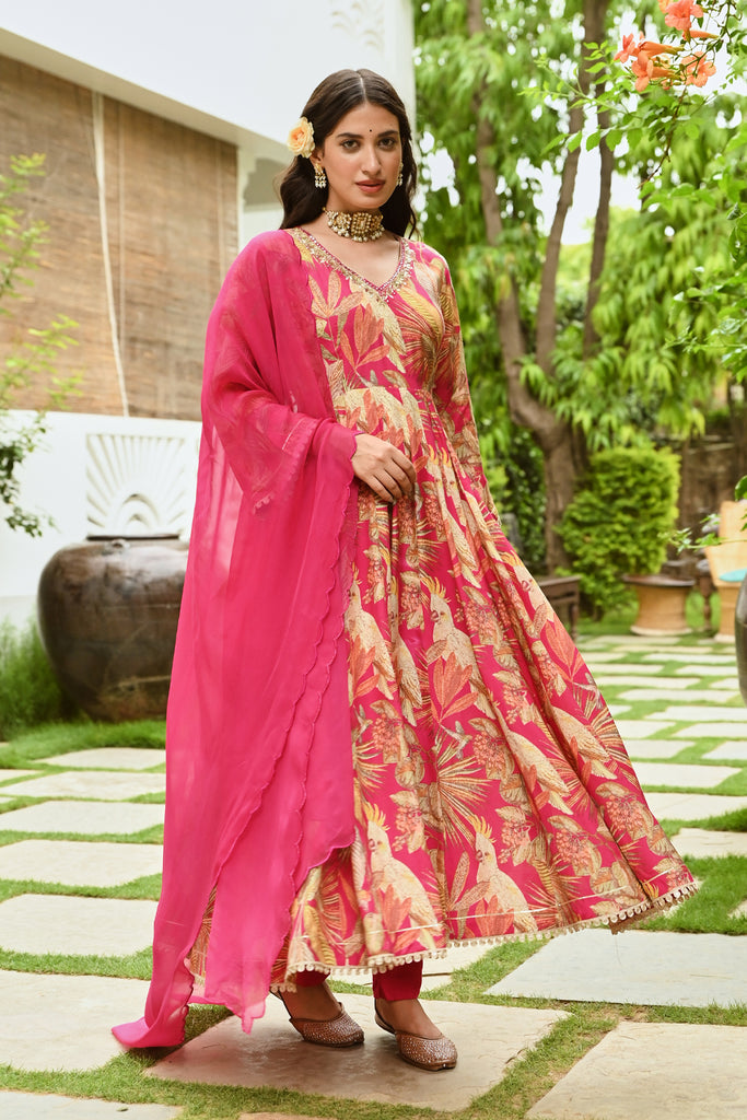 Buy Soft Net Anarkali Churidar Suit In Baby Pink Colour Online - 1708 |  Andaaz Fashion Eid Store