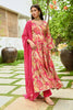 Fuchsia Pink Color Muslin Printed Anarkali Suit
