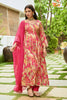 Fuchsia Pink Color Muslin Printed Anarkali Suit