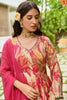 Fuchsia Pink Color Muslin Printed Anarkali Suit