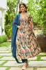 Blue Color Muslin Printed Anarkali Suit