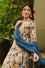 Blue Color Muslin Printed Anarkali Suit