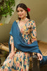 Blue Color Muslin Printed Anarkali Suit