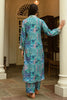 Turquoise Color Muslin Printed Co-Ord Dress