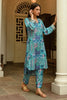 Turquoise Color Muslin Printed Co-Ord Dress