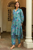 Turquoise Color Muslin Printed Co-Ord Dress