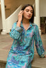 Turquoise Color Muslin Printed Co-Ord Dress