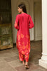 Fuchsia Pink Colour Printed Muslin Co-Ord Dress