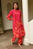 Fuchsia Pink Colour Printed Muslin Co-Ord Dress