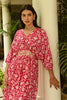 Pink Colour Printed Muslin Co-Ord Dress