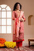 Red Colour Muslin Printed Straight Suit