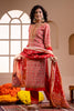 Red Colour Muslin Printed Straight Suit