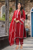Maroon Color Cotton Straight Suit