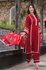 Maroon Color Cotton Straight Suit