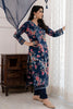 Navy Blue Color Muslin Printed Suit