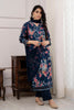 Navy Blue Color Muslin Printed Suit