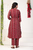 Maroon Color Muslin Printed Kurta Set