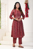 Maroon Color Muslin Printed Kurta Set