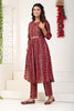 Maroon Color Muslin Printed Kurta Set