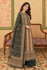 Bottle Green Resham Woven Pashmina Unstitched Suit Material