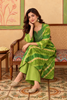 Green Muslin Printed And Mirror Work Kurta Set