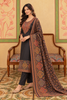 Black Pashmina Resham Woven Unstitched Suit Material