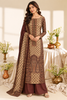 Wine Velvet Digital Printed Unstitched Suit Fabric