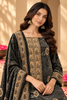 Grey Velvet Digital Printed Unstitched Suit Material