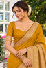 Mustard Cotton Silk Woven Saree
