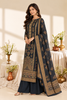 Navy Digital Printed Velvet Unstitched Suit Fabric