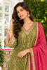 Sage Green Salsa Tissue Zari Woven And Embroidered Unstitched Suit Material