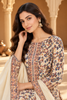 Cream Floral Resham Woven Pashmina Unstitched Suit Fabric