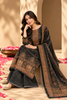 Grey Velvet Digital Printed Unstitched Suit Fabric