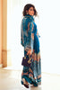 Blue Color Muslin Printed Unstitched Suit Material