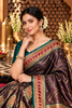 Teal Mulbary Banarasi Silk Woven Saree