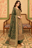 Green Resham Woven Pashmina Unstitched Suit Material