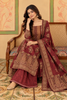 Maroon Velvet Printed Unstitched Suit Material