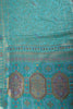 Teal Blue Baluchari Silk Meenakari Woven Saree