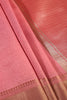 Dusty Pink Color Cotton Zari Embroidered and Woven Saree