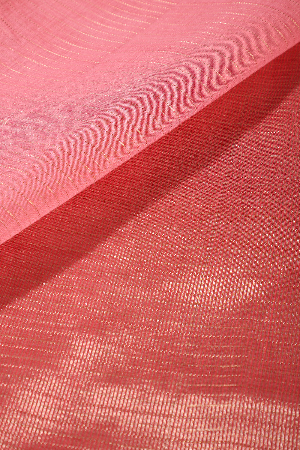 Dusty Pink Color Cotton Zari Embroidered and Woven Saree