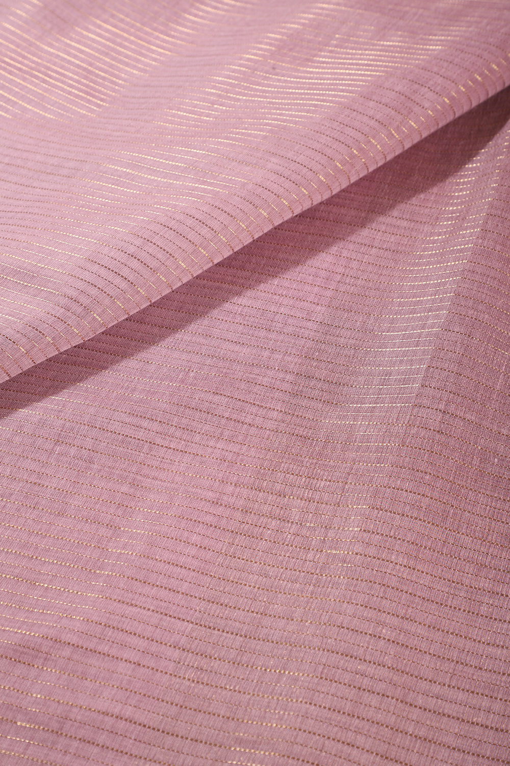 Mauve Color Cotton Zari Embroidered and Woven Saree