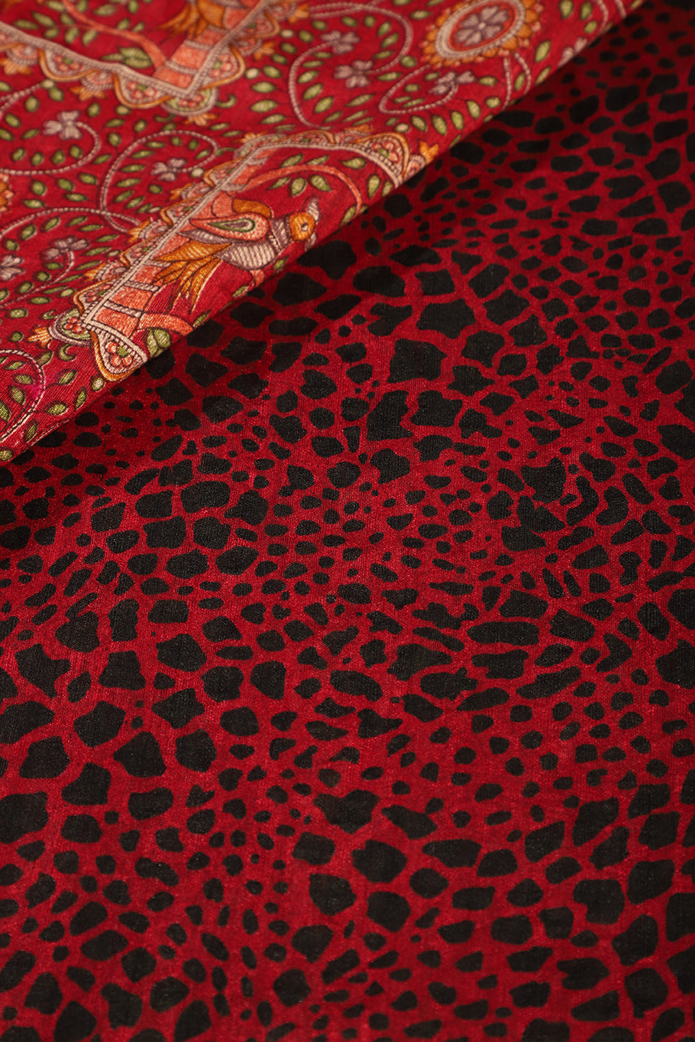Maroon Color Cotton Traditional Printed Saree