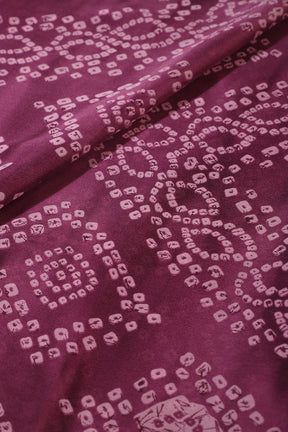 Dark Mauve Color Georgette  Abstract Printed Saree