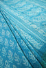 Turquoise Color Georgette Printed Saree