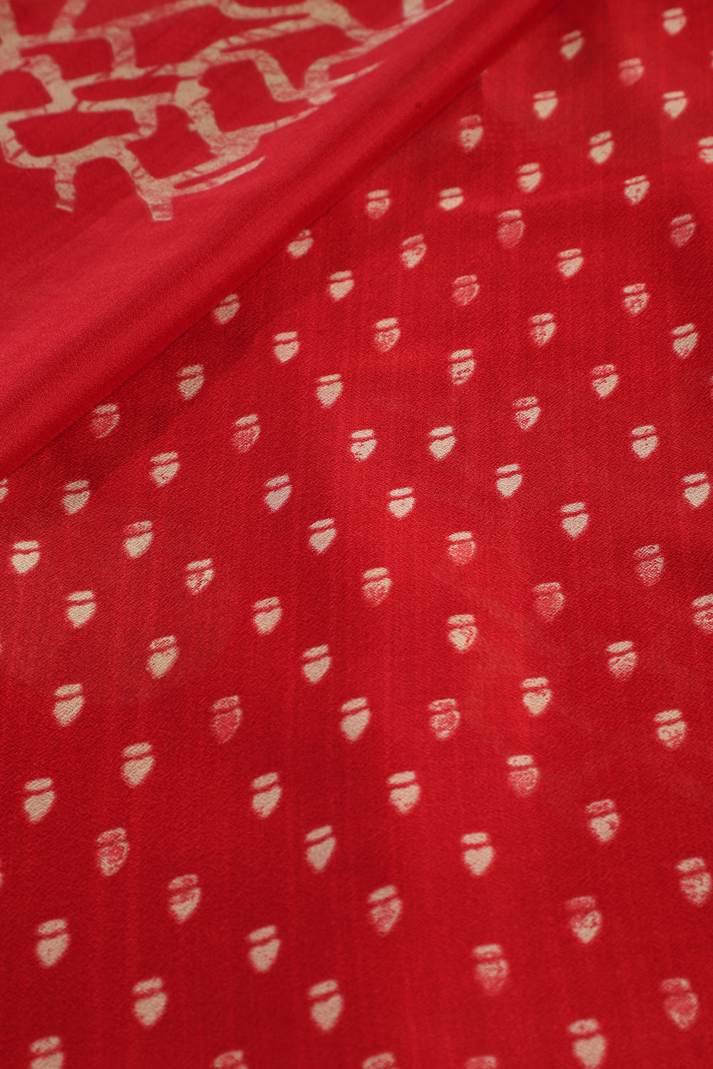 Red Color Georgette Printed Saree