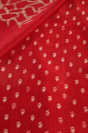 Red Color Georgette Printed Saree