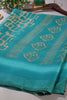 Teal Green Color Georgette Printed Saree